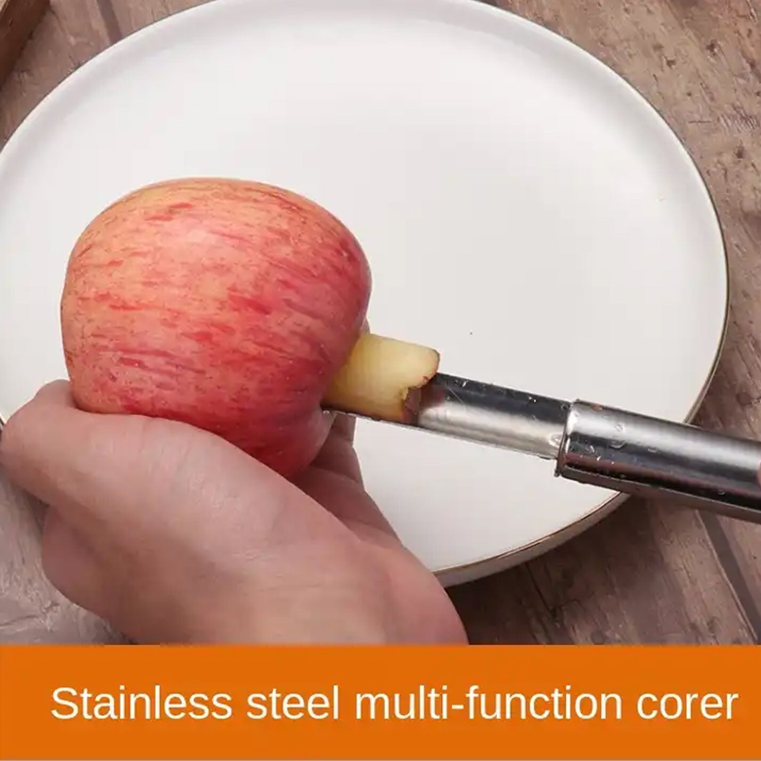 5506 Fruit Core Stainless Steel Set, Core Remover for Apple and Pear, Kitchen Prep Tool Fruit Core Remover Tool with Soft Handle, Apple Corer Stainless Steel, Kitchen Gadget Dishwasher Safe 5506 Fruit Core Stainless Steel Set, Core Remover for Apple and Pear, Kitchen Prep Tool Fruit Core Remover Tool with Soft Handle, Apple Corer Stainless Steel, Kitchen Gadget Dishwasher Safe